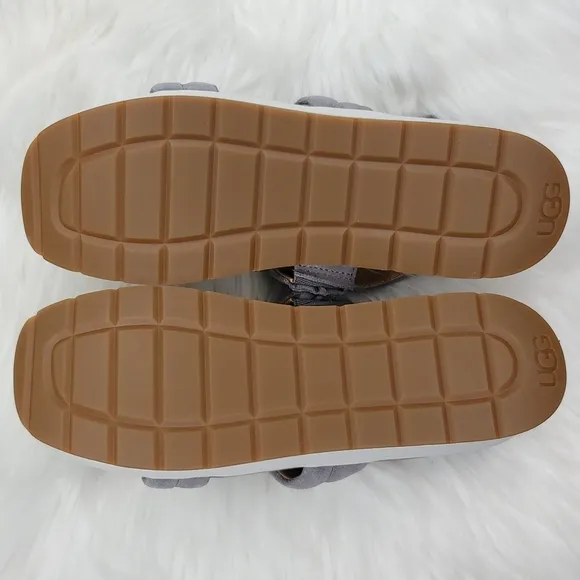 UGG Lynnden Sandal with Buckle Soft Amethyst Purple and White