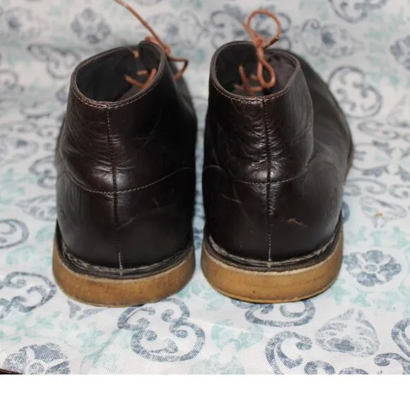 UGG Men's Dark Brown Leather Chukka LaceUp Ankle Boots Shoes‎ Size 12