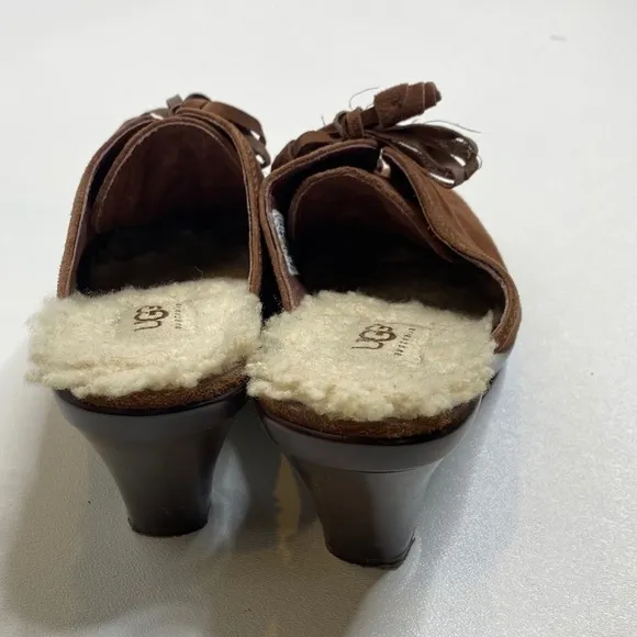 UGG Shearling Lined Heeled Slides 344