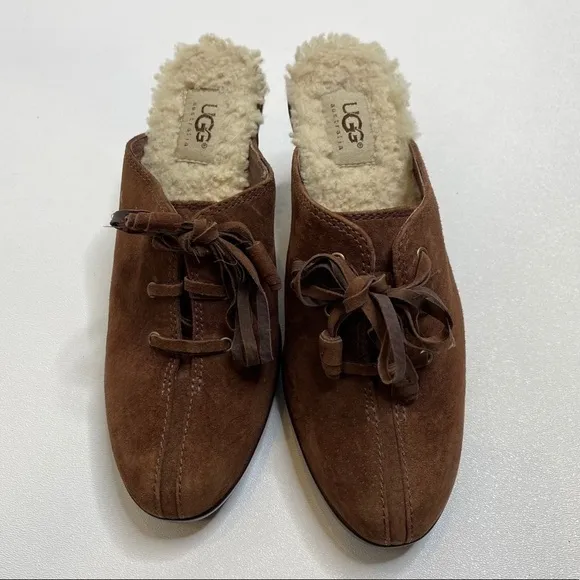 UGG Shearling Lined Heeled Slides 344