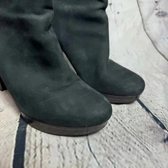 UGG Women’s Dandylion Ankle Booties Black Fur Lined Leather Shoes size 7