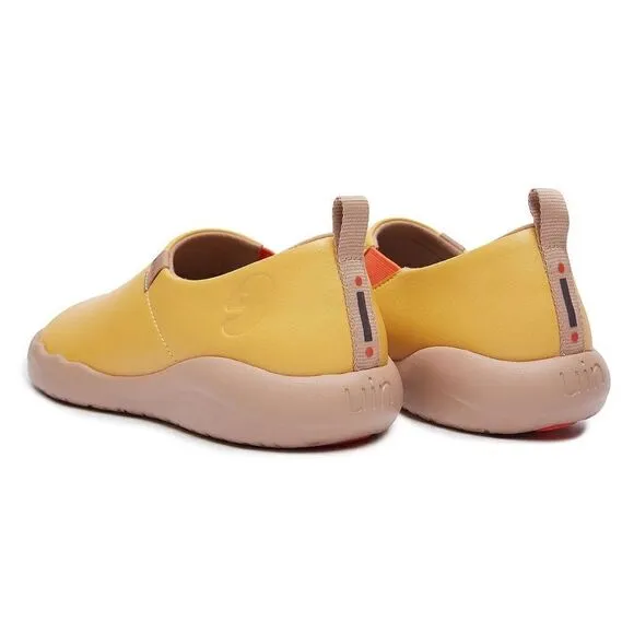 UIN Women's Walking Shoes Microfiber Comfort Loafers (Toledo II- Honey Orange)