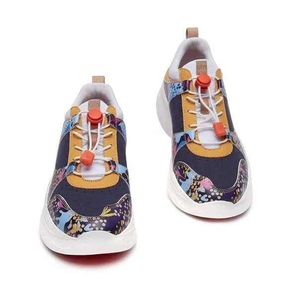 UIN Women's Chunky Fashion Sneaker Walking Casual Shoes (Dye-Isabel Palma)No Box