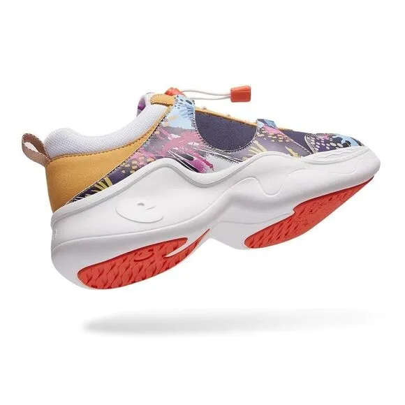 UIN Women's Chunky Fashion Sneaker Walking Casual Shoes (Dye-Isabel Palma)No Box