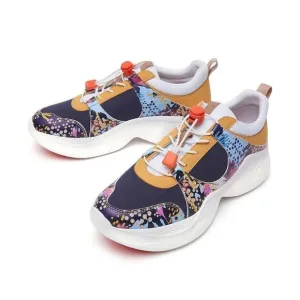 UIN Women's Chunky Fashion Sneaker Walking Casual Shoes (Dye-Isabel Palma)No Box