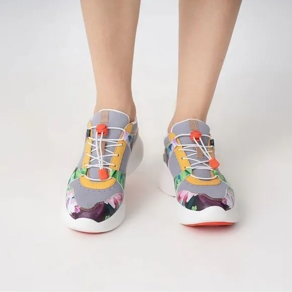 UIN Women's Chunky Fashion Sneaker Walking Casual Shoes (Dye-Isabel Palma)No Box