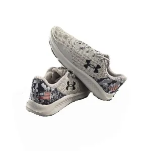 Under Armour Charged Pursuit 3 Freedom USA Mens 12 Beige Camo Running Shoes Flag