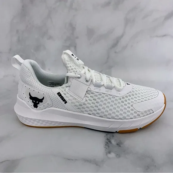 Under Armour Project Rock BSR 4 Mens Size 11 White Gray Shoes 3027344-100 New