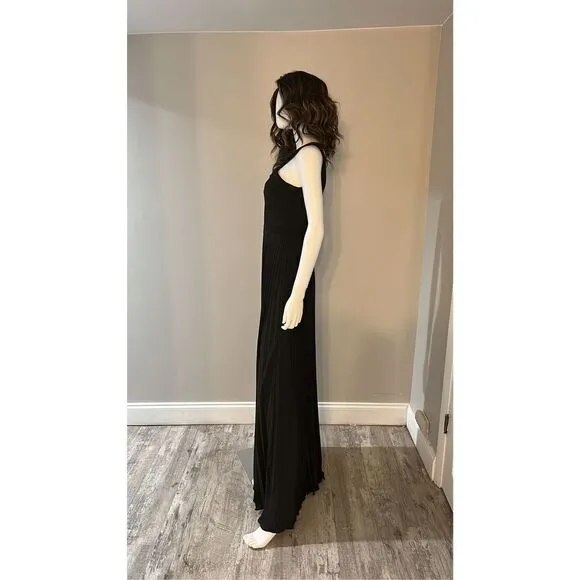 Ungaro black Pleated Off-the-Shoulder Gown Size 2 NWT