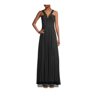 Ungaro black Pleated Off-the-Shoulder Gown Size 2 NWT