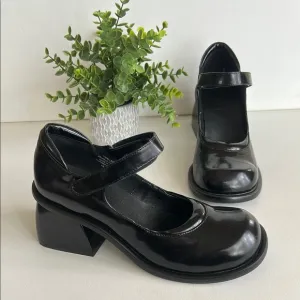 UNIF Elegant Black Mary Jane Shoes