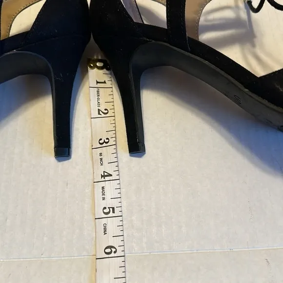 Unisa Black Suede Shoes. Pre owned