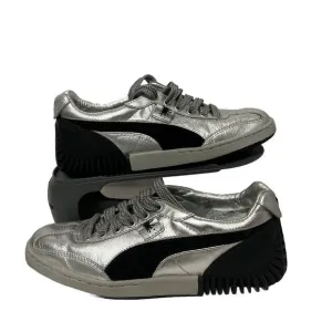 Unisex PUMA by MIHARA YASUHIRO Silver Metallic &amp; Black Trim Men’s 5 Women’s 6.5