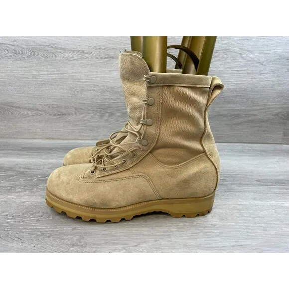 US Army McRae Footwear 8430-01-516-1685 Men's 10.5W Beige Military Combat Boot