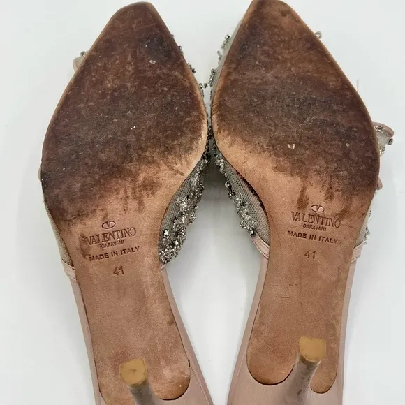 Valentino Women's Embellished Bow mules size 41
