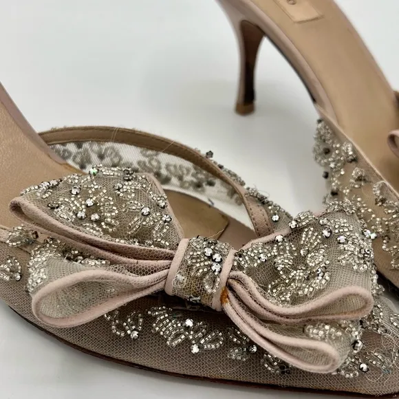 Valentino Women's Embellished Bow mules size 41