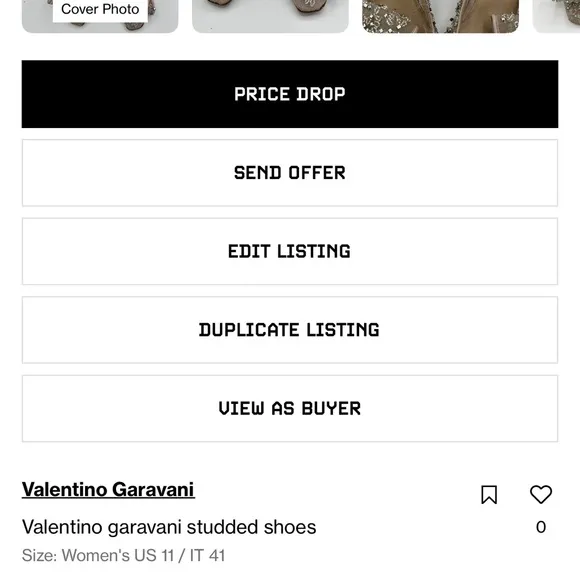 Valentino Women's Embellished Bow mules size 41