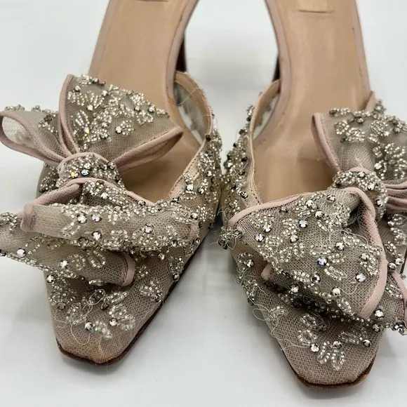 Valentino Women's Embellished Bow mules size 41