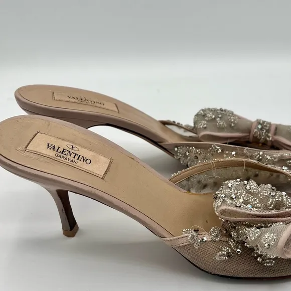 Valentino Women's Embellished Bow mules size 41