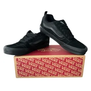Vans Knu Skool Shoes Men's All Black Sneakers Size 10