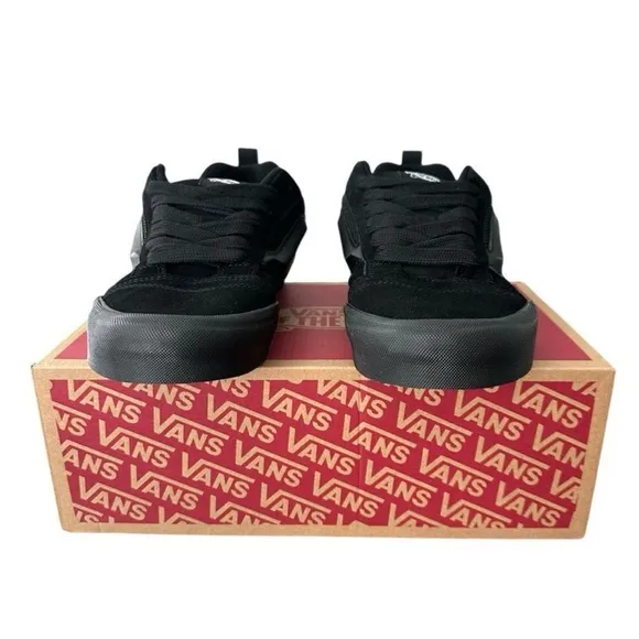 Vans Knu Skool Shoes Men's All Black Sneakers Size 10