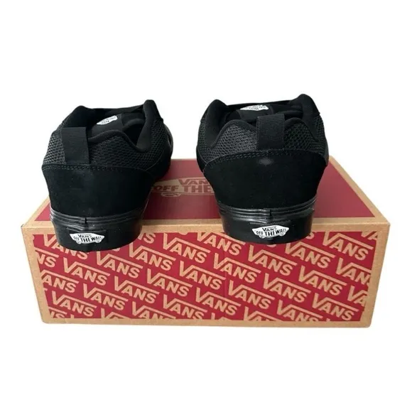 Vans Knu Skool Shoes Men's All Black Sneakers Size 10