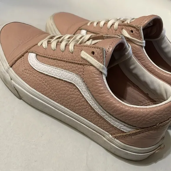 VANS OLD SKOOL DX TUMBLE LEATHER Pink and White Sneakers