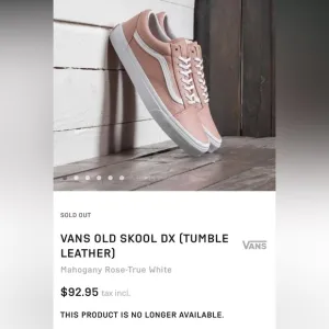 VANS OLD SKOOL DX TUMBLE LEATHER Pink and White Sneakers