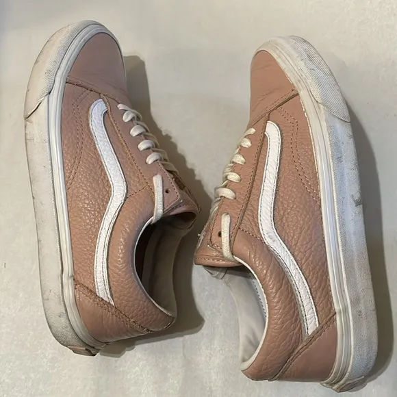VANS OLD SKOOL DX TUMBLE LEATHER Pink and White Sneakers