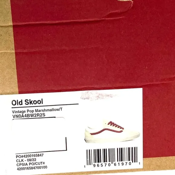 VANS Old Skool Shoes Low Suede Leather Red White Women's Size Skate VN0A4BW2R2S