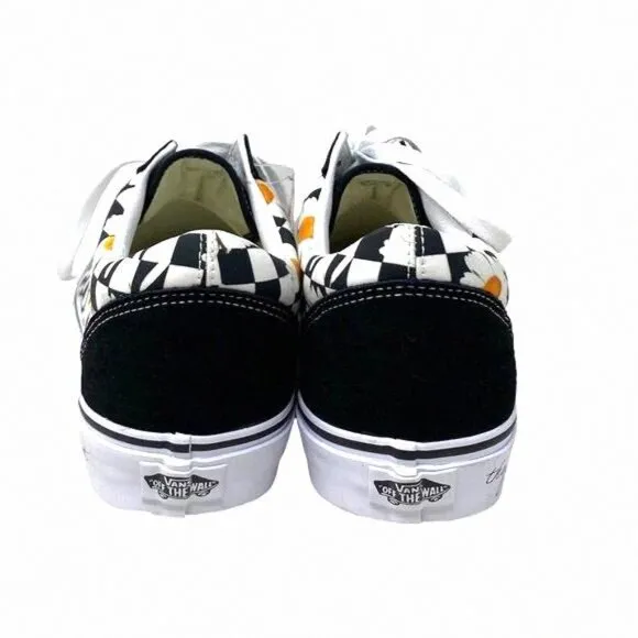 VANS Old Skool Shoes Low Top Skate Check Canvas Suede VN0A5KRFB0B Size Men Black