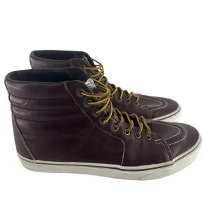 Vans SK8 Hi Sneakers Mens 11 Brown Leather Groundbreakers Rum Raisin Skate