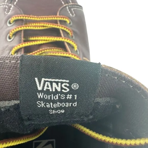 Vans SK8 Hi Sneakers Mens 11 Brown Leather Groundbreakers Rum Raisin Skate