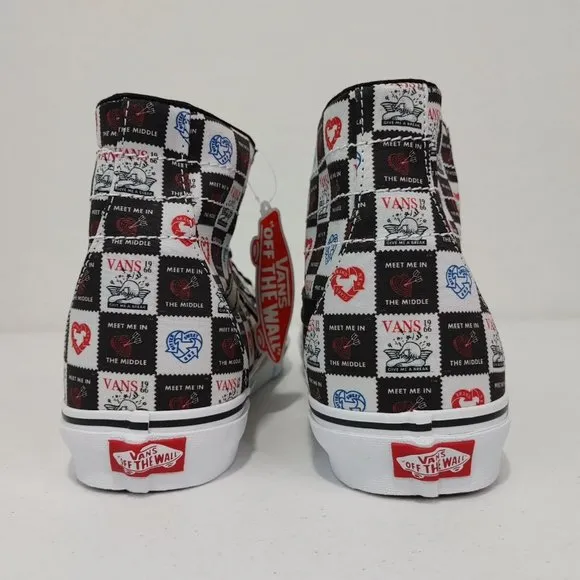Vans SK8-Hi Tapered Men's Fashion Sneaker Shoes Black/White (Valentine's…