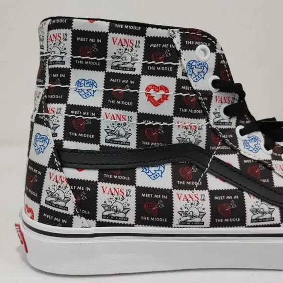 Vans SK8-Hi Tapered Men's Fashion Sneaker Shoes Black/White (Valentine's…