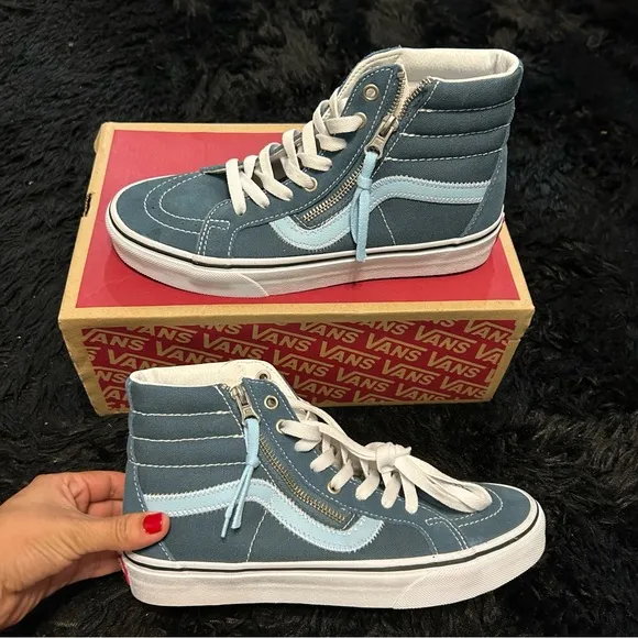 VANS Sk8-hi top reissue suede lace up zip shoes sneakers women’s 7 new