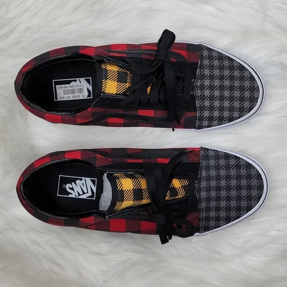 VANS What The Buffalo Old Skool Canvas Lace Up Sneakers Shoes NEW