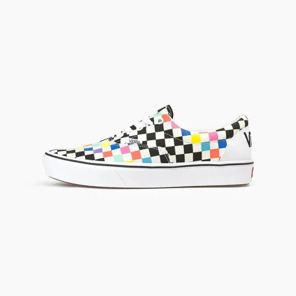 Vans x MoMa ComfyCush Era VN0A3WM91PJ1 White Multi Checkerboard Shoes 4.5 CAT126