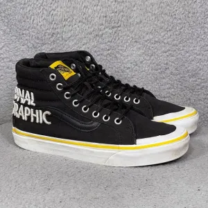 Vans X National Geographic Sk8-Hi Reissue 138 Womens Size 8 Sneakers Shoes Black