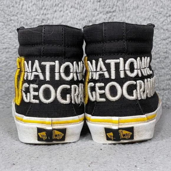 Vans X National Geographic Sk8-Hi Reissue 138 Womens Size 8 Sneakers Shoes Black