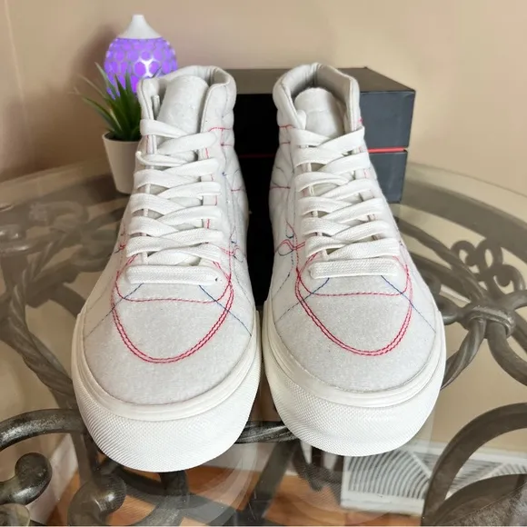 Vans x Taka Hayashi DIY Sk8-Hi VLT LX Mens Size 8.5 / Womens 10 White Shoes New!