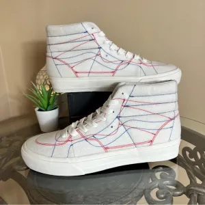 Vans x Taka Hayashi DIY Sk8-Hi VLT LX Mens Size 8.5 / Womens 10 White Shoes New!
