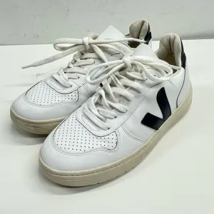 Veja Campo Leather Shoes in White/Black Size 7