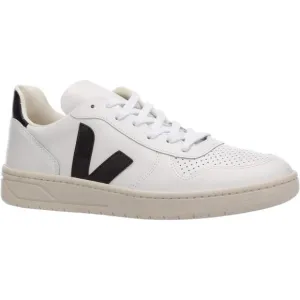 Veja Women's White &amp; Black Esplar Leather Lace Up Sneakers Shoes Size 9
