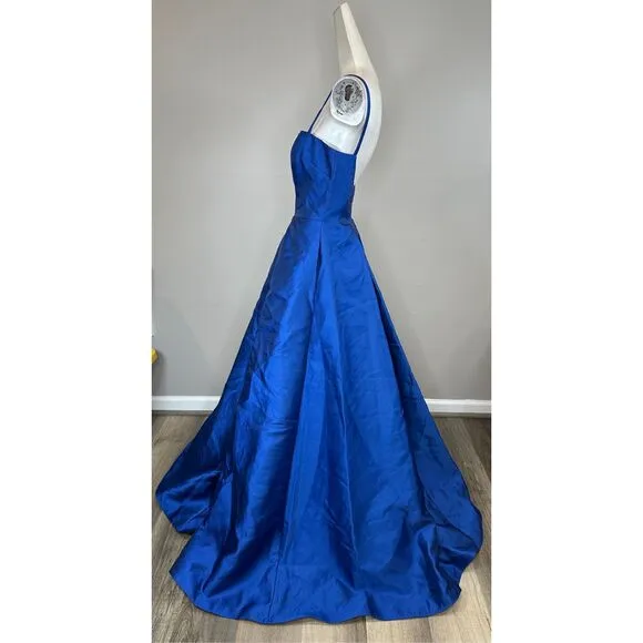 Vera Wang Bride Diane Sleeveless Fit &amp; Flare Gown Royal Blue US 6 $495