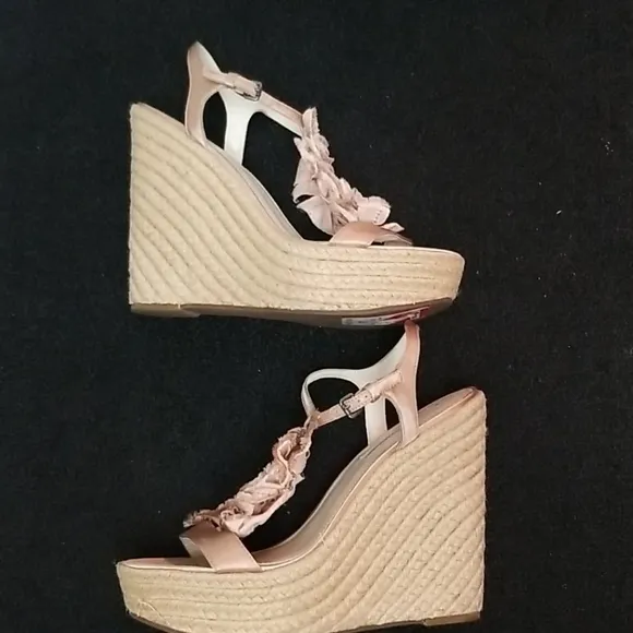 VERA WANG espadrille shoes platform wedge heels