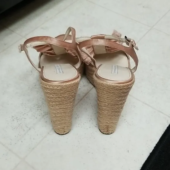 VERA WANG espadrille shoes platform wedge heels