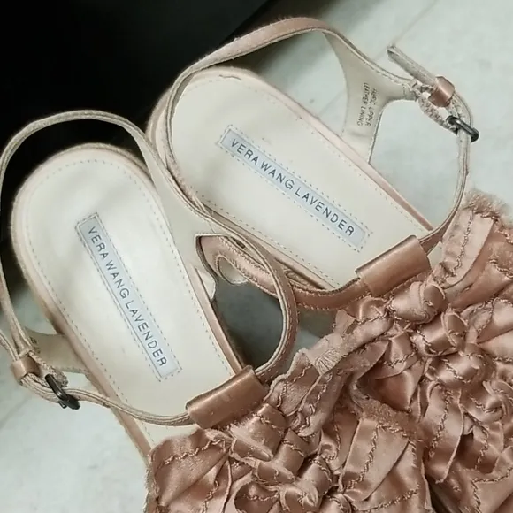 VERA WANG espadrille shoes platform wedge heels