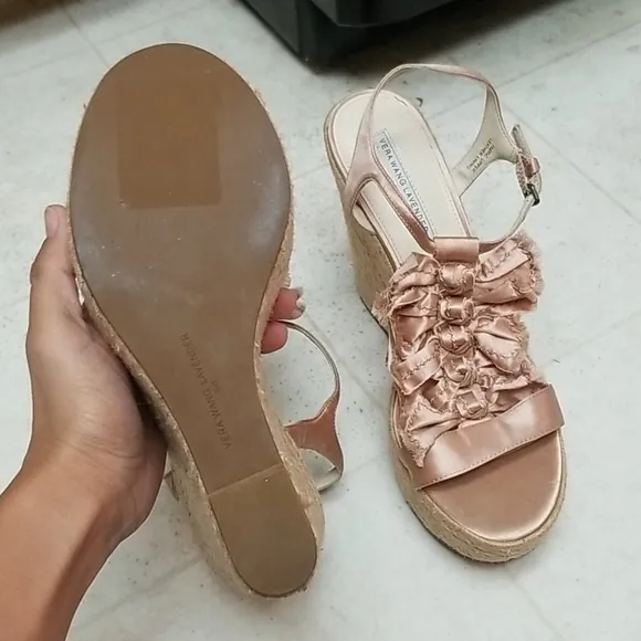 VERA WANG espadrille shoes platform wedge heels