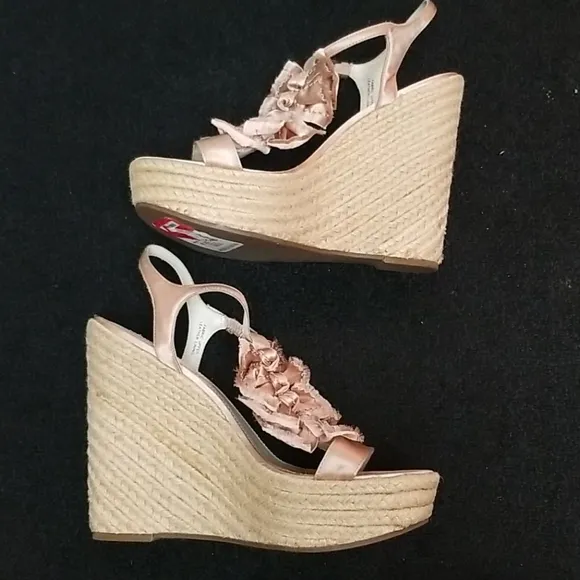 VERA WANG espadrille shoes platform wedge heels